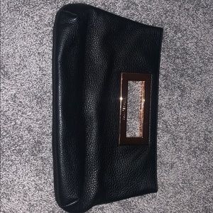 Michael Kors black leather clutch